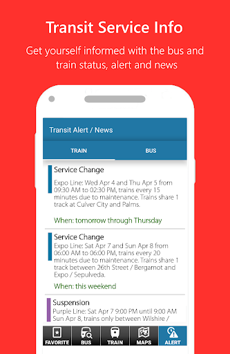 LA Metro Transit Tracker Screen 3