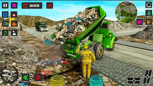 도시 쓰레기 덤프 트럭 계략