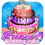 princess wedding cake icon