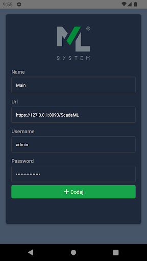 Android application ScadaML App screenshort