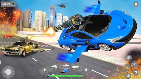 Army Flying Car Robot Game