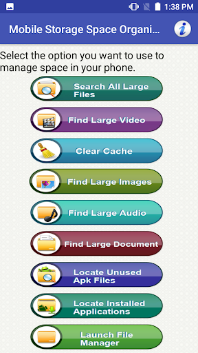 Android application Phone Full Storage Space Maker screenshort