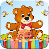 Teddy Bear Coloring Drawing icon