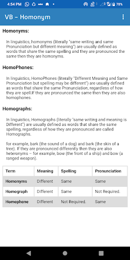 Vocab Builder - Homonym (Conf Screen 3