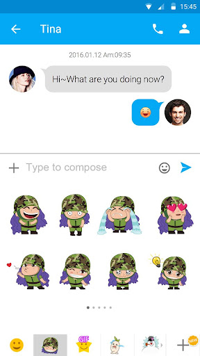 FREE GOSMS ARMY GIRL STICKER