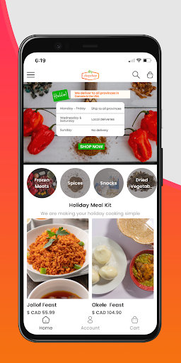 Android application Mychopchop screenshort