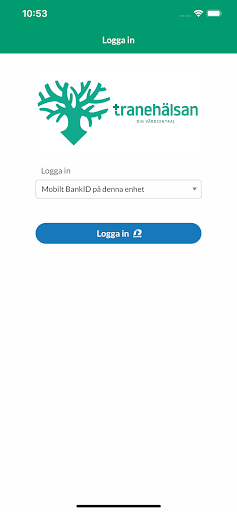 Android application Tranehälsan screenshort
