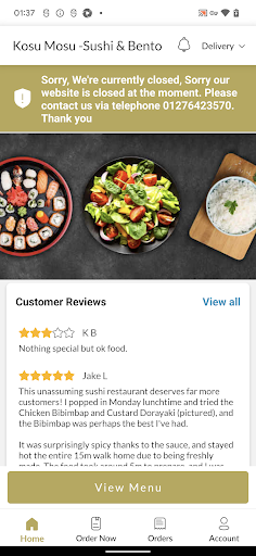 Kosu Mosu Sushi and Bento Screen 2