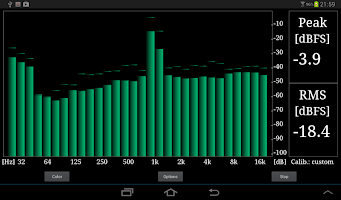 screenshot of RTA Audio Analyzer