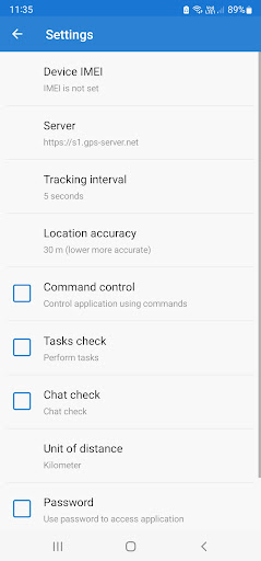 GPS Tracker Screen 2