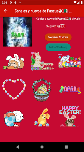 Easter Bunny Stickers Screen 2