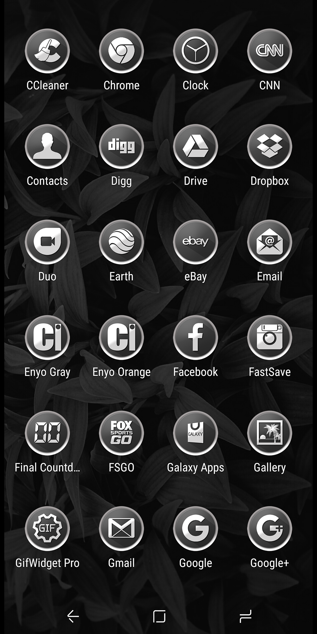Android application Enyo Gray - Icon Pack screenshort
