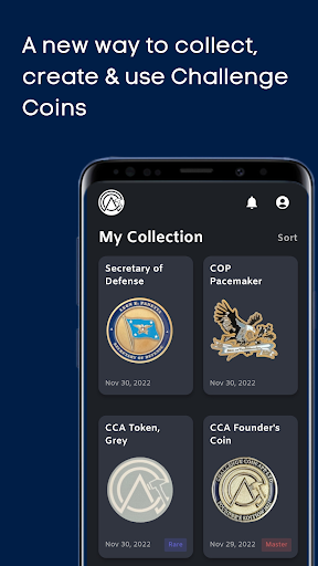 Android application Challenge Coin App screenshort