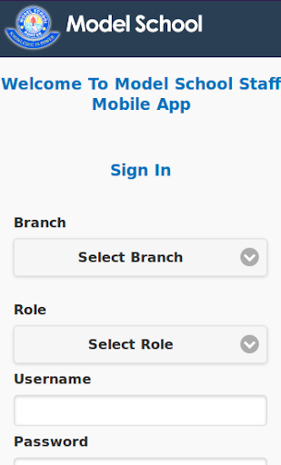Android application Model-School-Society-Staff screenshort