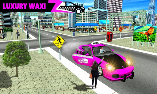Pink Taxi Driving Game 3D Screen 2