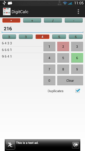 DigitCalc Screen 3