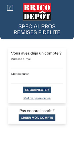Android application Brico Dépôt Spécial Pros screenshort