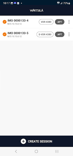 Android application VDR 4380 Service App screenshort