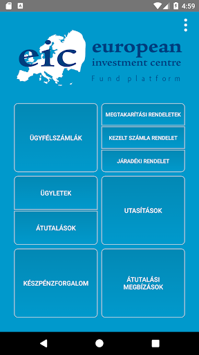 Android application EIC Fund Platform HU screenshort