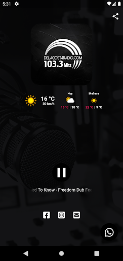 Android application De La Costa Radio screenshort