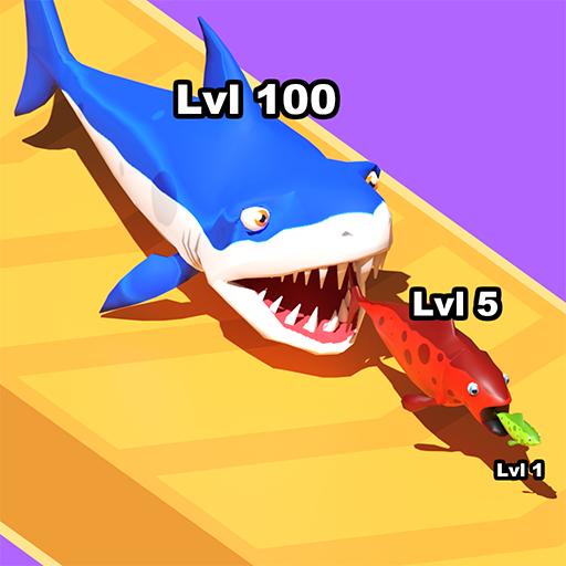 Level Up Fish 3D logo