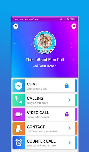 Android application The LaBrant Fam Fake Call Chat screenshort