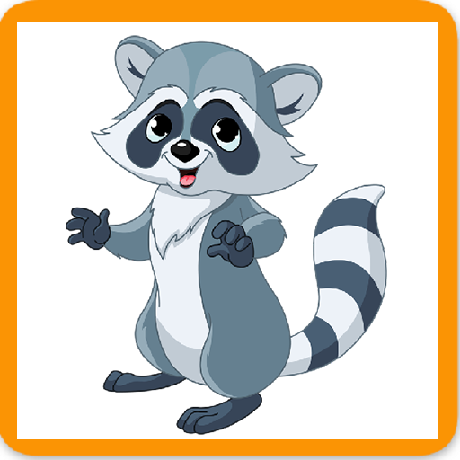 Raccoon endless runner game logo