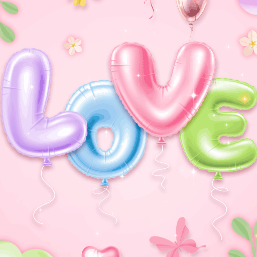 Pastel Love Balloons-Wallpaper logo