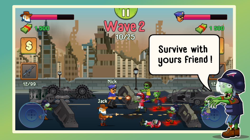 Two guys & Zombies (two-player 1.3.5 APK + Mod (Unlimited money) para Android