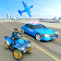 USA Police Car Transporter Games: Airplane Games icon