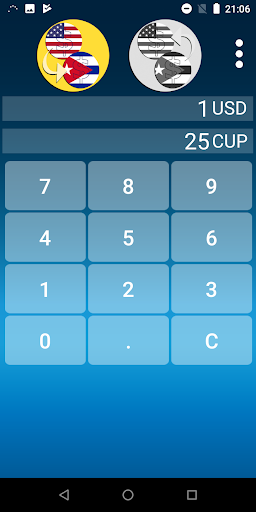 Android application Cuban Peso Dollar converter screenshort
