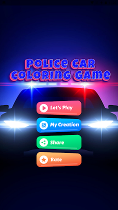Police car coloring game - Screenshot 1