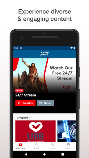 Screenshot of Universal Living Faith Network