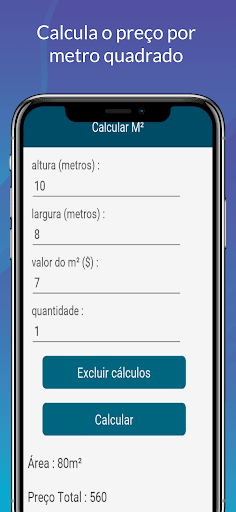Android application Area and Perimeter Calculator screenshort