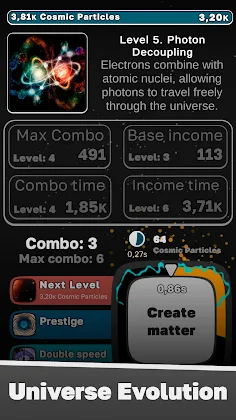 Idle Cosmos: Evolution Saga - Screenshot 1