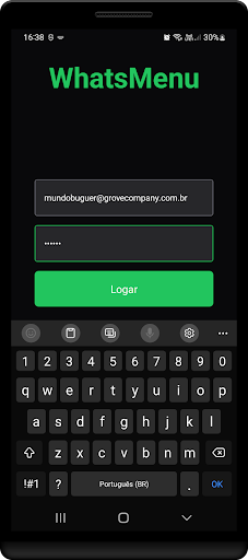 Android application WhatsMenu Impressora screenshort