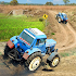 Village Tractor Driving Farm