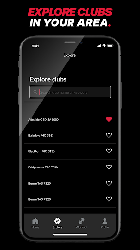 Android application Zap Fitness screenshort