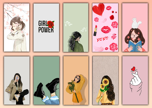 Android application Cute Girly Wallpapers screenshort