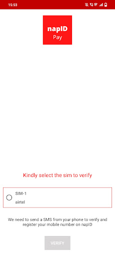 napID ZeroFactor Authenticator Screen 2