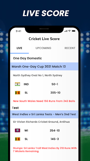 Live Cricket Score Screen 3