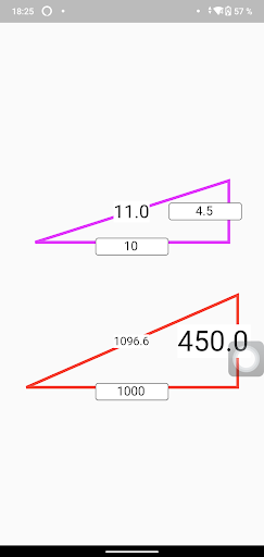 Android application 屋根勾配 screenshort