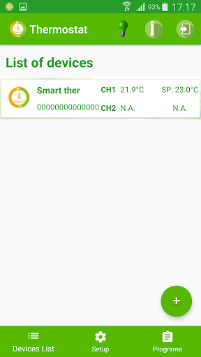 Android application SmartPID smart thermostat screenshort