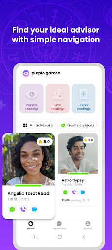 Purple Garden Psychic Reading Screen 2