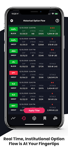 Android application OptionsFlow screenshort