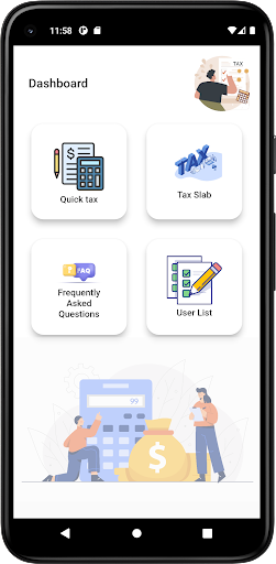 Android application Rapid Income Tax Calculator screenshort