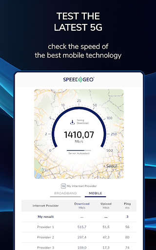 Screenshot of Speed Test by SPEEDGEO