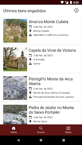 Android application Patrimonio Galego screenshort