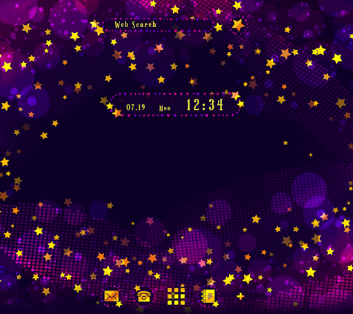 Android application Magical Star Night Theme screenshort