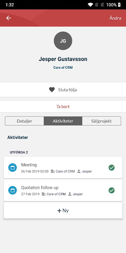 Cirrus - Sales CRM Screen 2